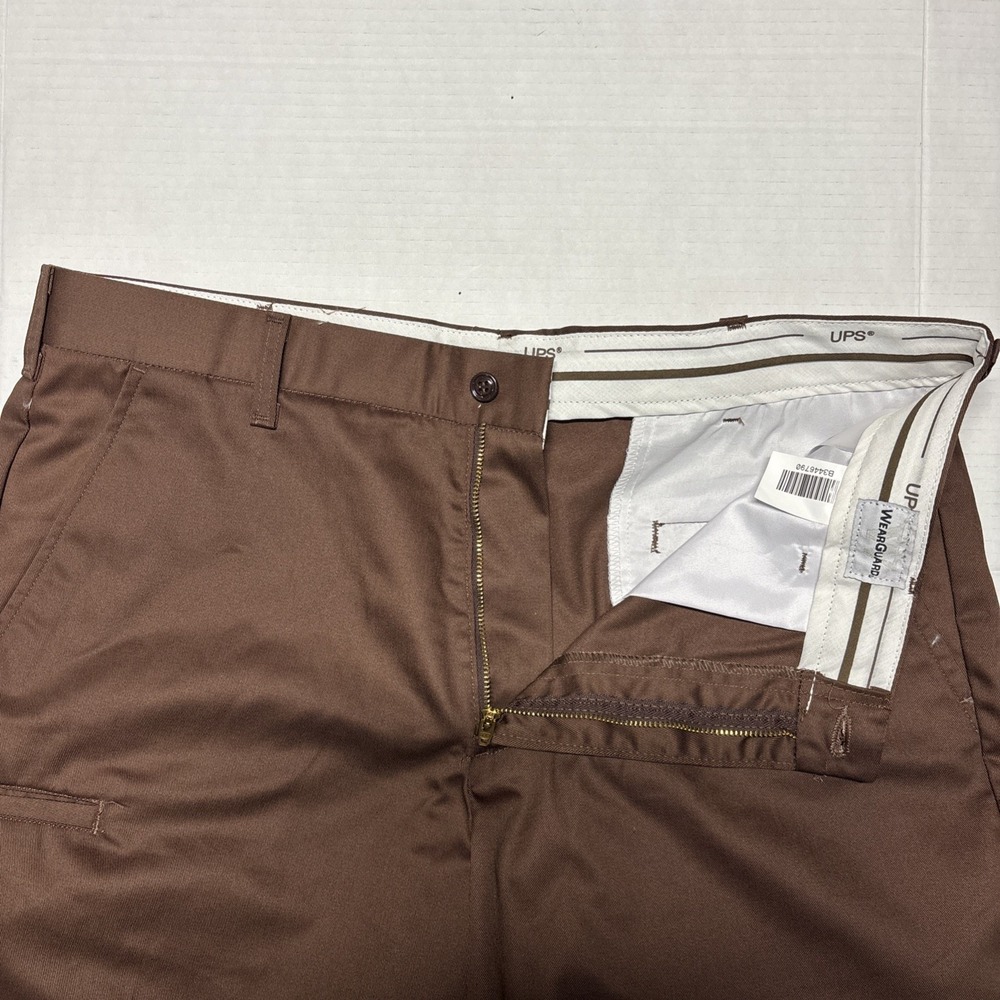 WearGuard Men's Brown Work Shorts Size 36 7" Inseam 65% Polyester 35%Cotton - Picture 6 of 8